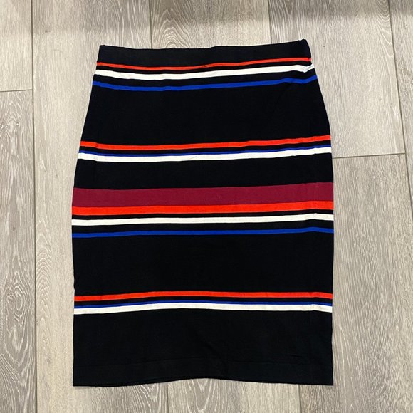 Vince Camuno Stripe Knit Pencil Skirt Fitted Size M - Picture 3 of 7